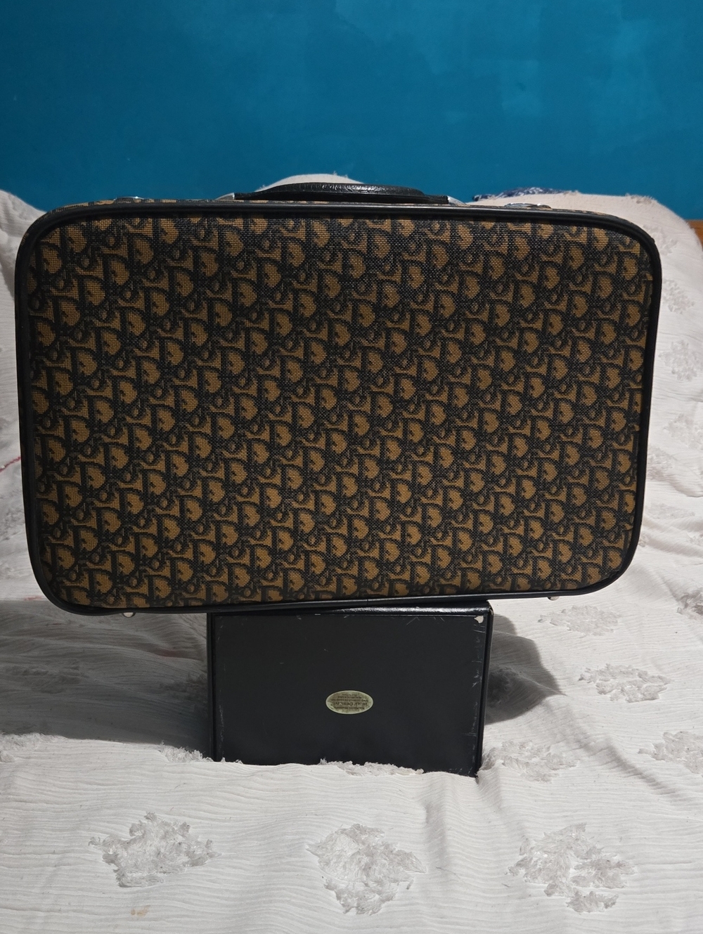 Dior Brown and Black Monogram Toiletry Bag